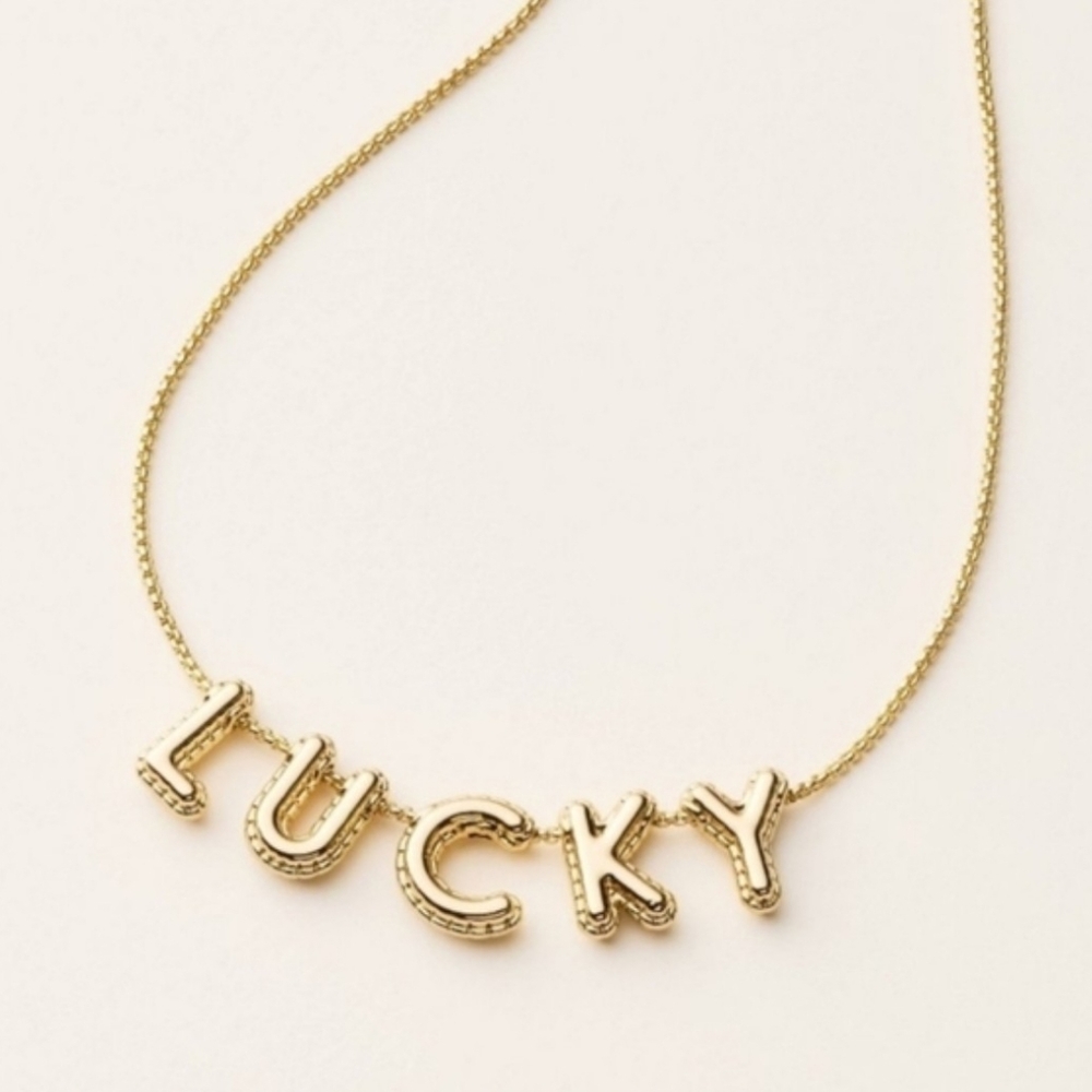 Kate Spade Gold 'Lucky' Letter Necklace × Target
